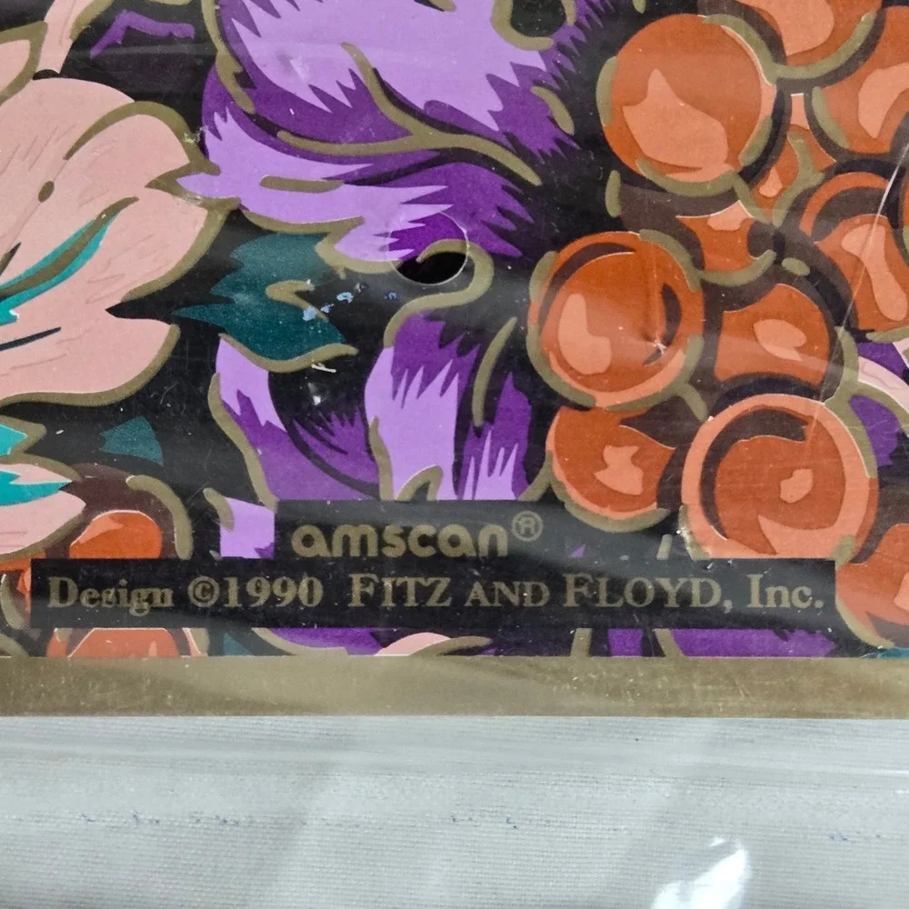 Amscan Fitz‎ And Floyd Inc Grape Tapestry Place Cards, 72, Vtg 1990 43827 New